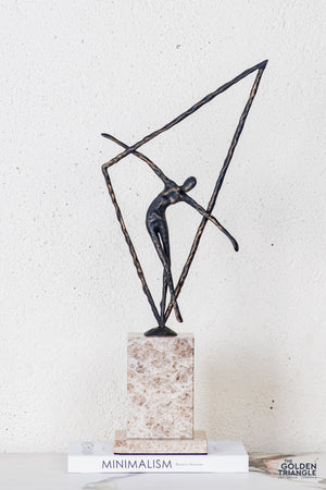 Vexa Gymnast Sculpture - Antique Black