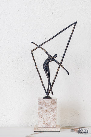 Vexa Gymnast Sculpture - Antique Black