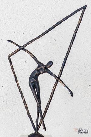 Vexa Gymnast Sculpture - Antique Black