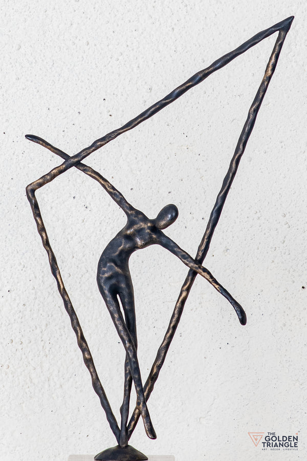 Vexa Gymnast Sculpture - Antique Black