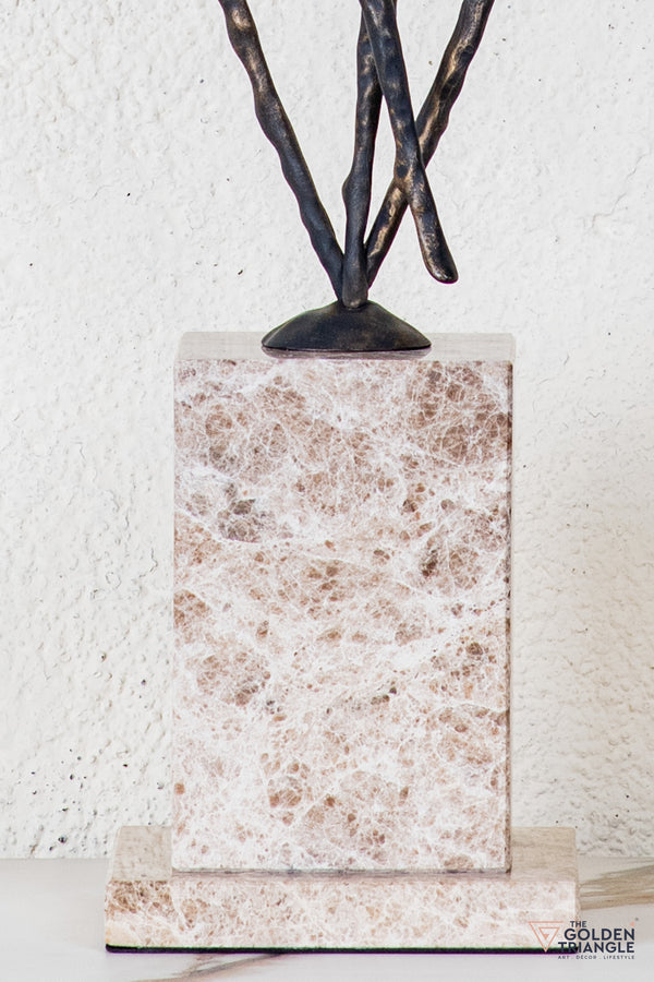 Vexa Gymnast Sculpture - Antique Black