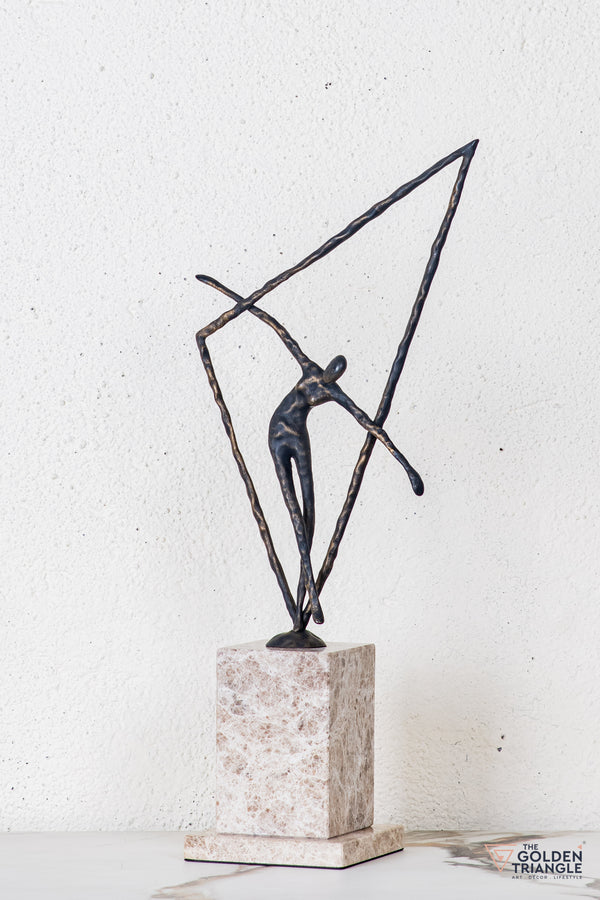 Vexa Gymnast Sculpture - Antique Black