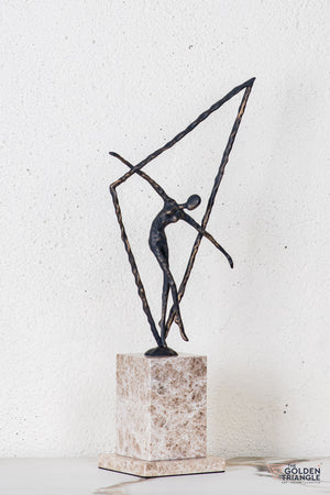Vexa Gymnast Sculpture - Antique Black