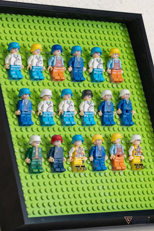 Lego Miniatures 3D Art Black Frame - Green