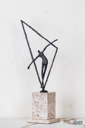 Vexa Gymnast Sculpture - Antique Black