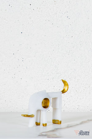 Zane Bull TableTop Decor - White