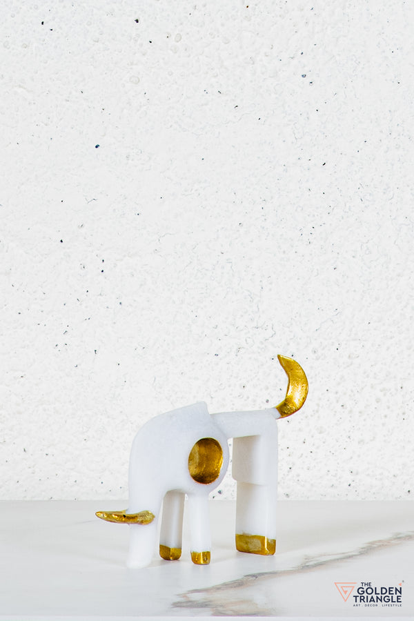 Zane Bull TableTop Decor - White