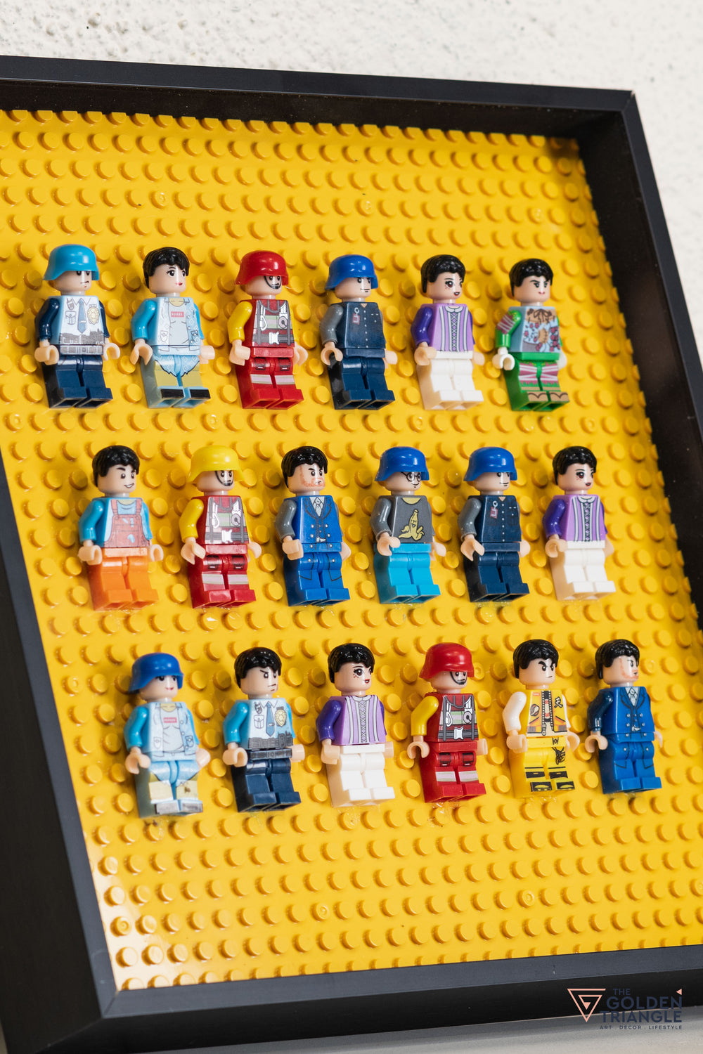 Lego Miniatures 3D Art Black Frame - Yellow