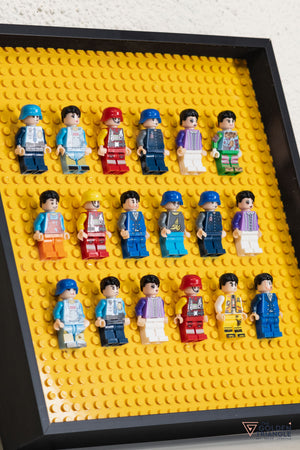 Lego Miniatures 3D Art Black Frame - Yellow