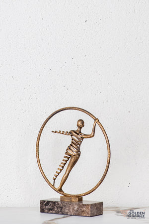 Omra Gymnast Sculpture - Antique Gold