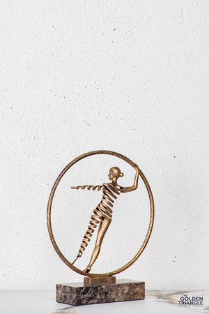 Omra Gymnast Sculpture - Antique Gold