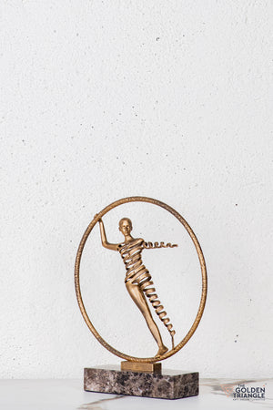 Omra Gymnast Sculpture - Antique Gold