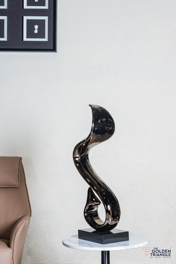 Jinx Abstract Sculpture - Gunmetal