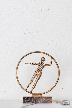 Omra Gymnast Sculpture - Antique Gold