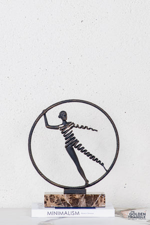 Omra Gymnast Sculpture - Antique Black