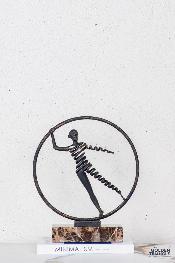 Omra Gymnast Sculpture - Antique Black