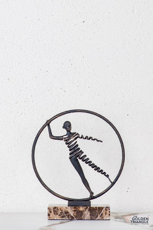 Omra Gymnast Sculpture - Antique Black