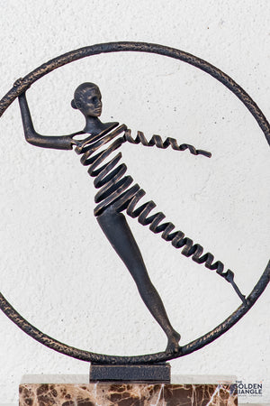 Omra Gymnast Sculpture - Antique Black