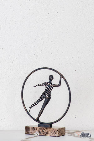 Omra Gymnast Sculpture - Antique Black
