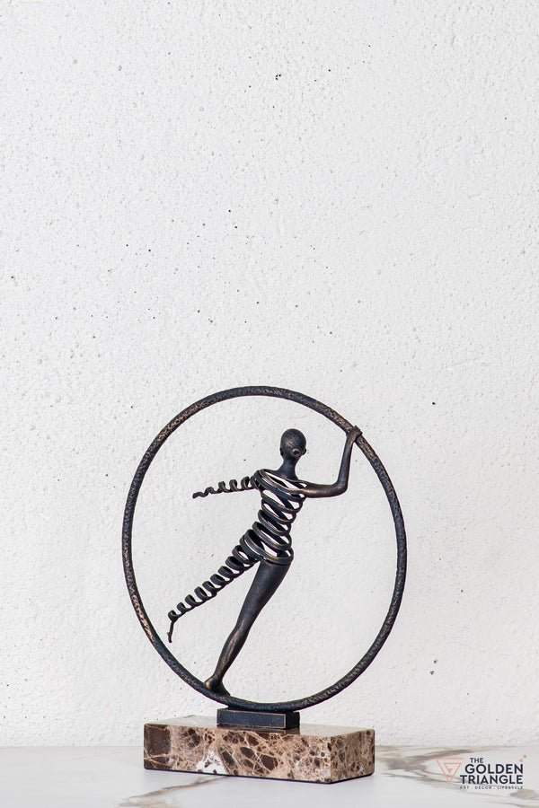 Omra Gymnast Sculpture - Antique Black