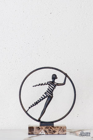 Omra Gymnast Sculpture - Antique Black