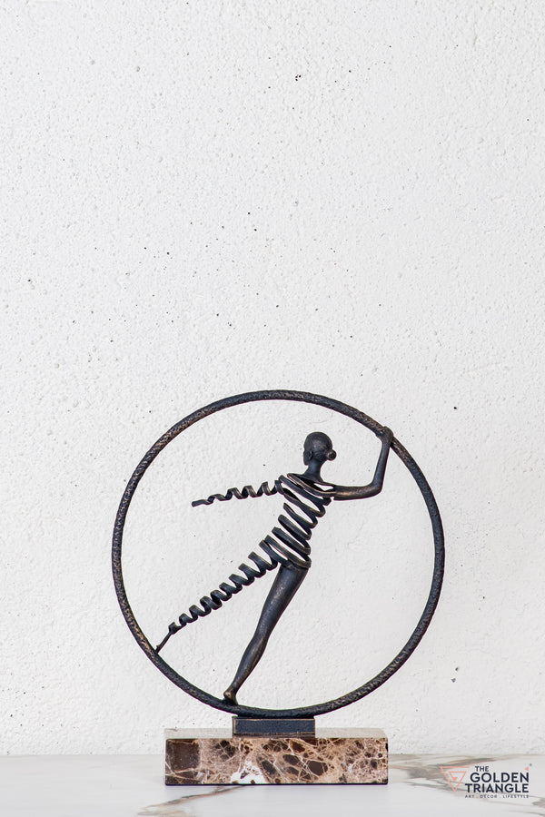 Omra Gymnast Sculpture - Antique Black