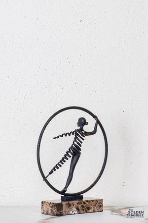 Omra Gymnast Sculpture - Antique Black