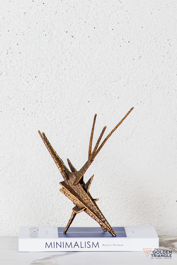 Rylix Abstract Sculpture - Antique Gold