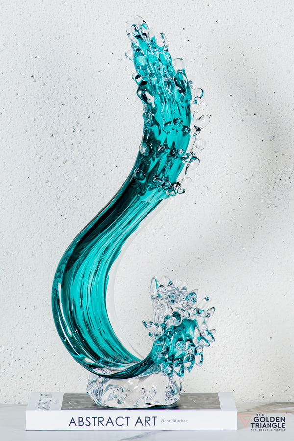 Zyron Crystal Sculpture - Teal
