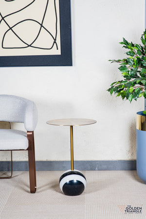 Colette Marble & Metal Side Table