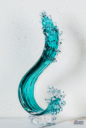 Zyron Crystal Sculpture - Teal