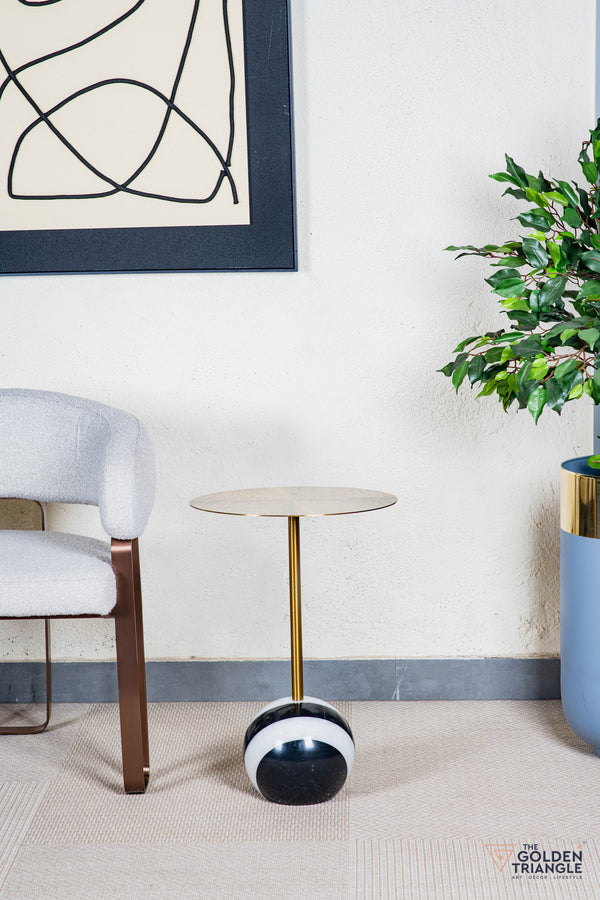 Colette Marble & Metal Side Table