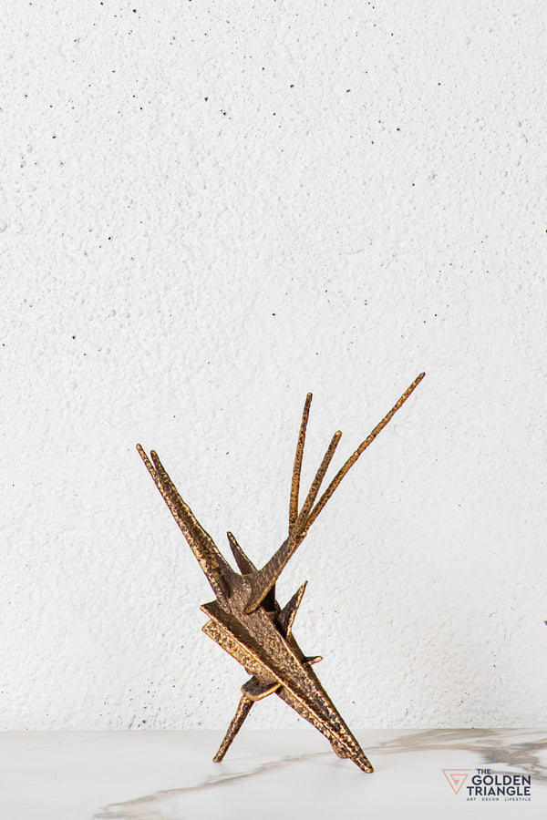 Rylix Abstract Sculpture - Antique Gold