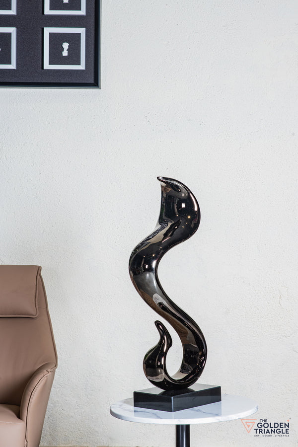 Jinx Abstract Sculpture - Gunmetal