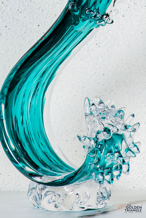 Zyron Crystal Sculpture - Teal
