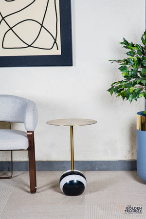 Colette Marble & Metal Side Table