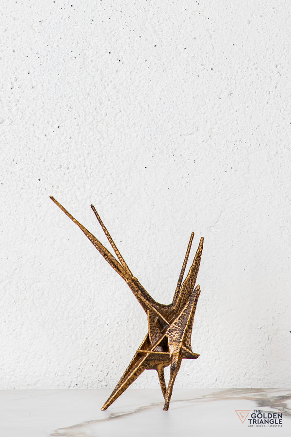 Rylix Abstract Sculpture - Antique Gold