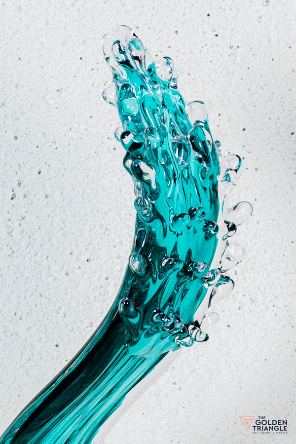 Zyron Crystal Sculpture - Teal