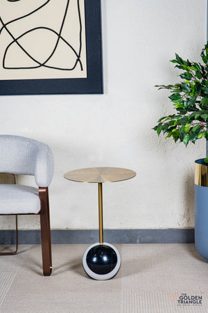 Colette Marble & Metal Side Table