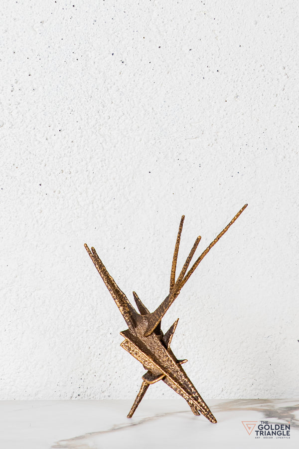 Rylix Abstract Sculpture - Antique Gold