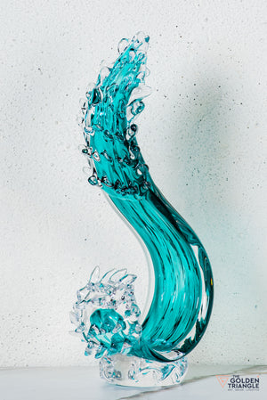 Zyron Crystal Sculpture - Teal