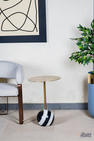 Colette Marble & Metal Side Table