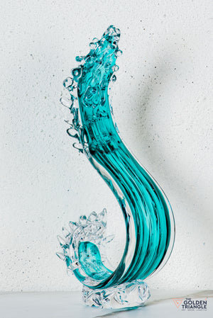 Zyron Crystal Sculpture - Teal