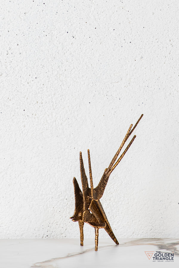 Rylix Abstract Sculpture - Antique Gold