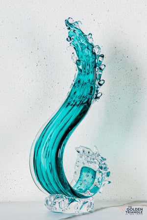 Zyron Crystal Sculpture - Teal