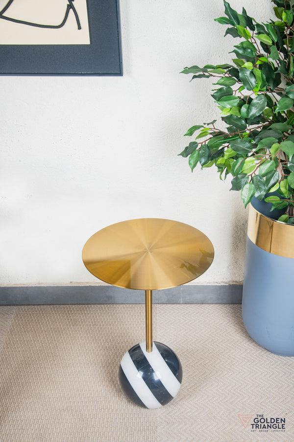 Colette Marble & Metal Side Table