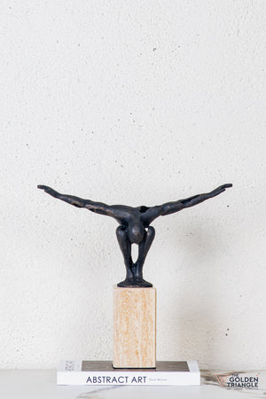 Irvo Diving Man Sculpture - Antique Black