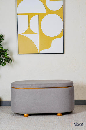 Astral Fabric Storage Bench - Gray