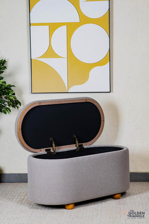 Astral Fabric Storage Bench - Gray