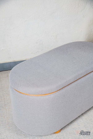 Astral Fabric Storage Bench - Gray
